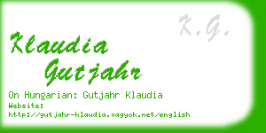 klaudia gutjahr business card